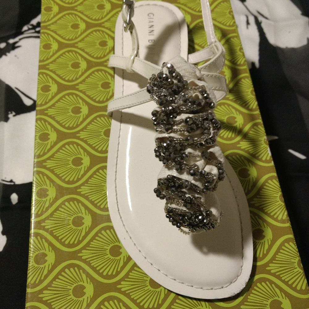 Gianni Binni cloud white sandles